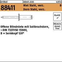 Produktbild von null - Blindniete ART 88411 Stahl verzinkt SEKO B 5 x 25 S