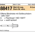 Produktbild von NOBRAND - Blindniete ART 88417 4 x 8 Alu Lack. weiß/St. verzinkt S