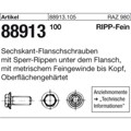 Produktbild von NOBRAND - Sechskantschrauben mit Sperrrippen, Kl. 100 M8 x 20 gal Zn S
