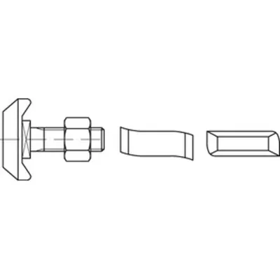 Produktbild von NOBRAND - Halfenschrauben, Hammerkopfschrauben 88940 Typ 40/22 A4 M10 x 40 A 4 