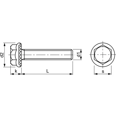 Produktbild von NOBRAND - Sechskant-Flanschschrauben ART 88913, 100 M 5 x 10 flZn/nc/TL/x/480h/