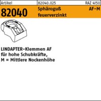 Produktbild von null - Lindapter Klemmen ART 82040 Sphäro-Guß AF MM 16 feuerverzinkt, mittel S