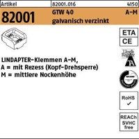 Produktbild von null - LINDAPTER-Klemmen ART 82001 GT A KM 16 galv. verzinkt, kurz S