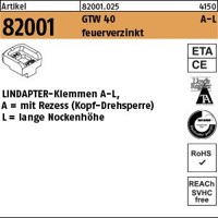 Produktbild von null - LINDAPTER-Klemmen ART 82001 GT A KM 16 feuerverzinkt, kurz S