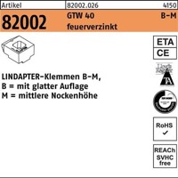 Produktbild von null - LINDAPTER-Klemmen ART 82002 GT B MM 10 feuerverzinkt, mittel ** S