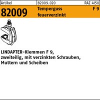 Produktbild von null - Lindapter Klemmen ART 82009 GTF 9 M12 galv. verzinkt, komplett S