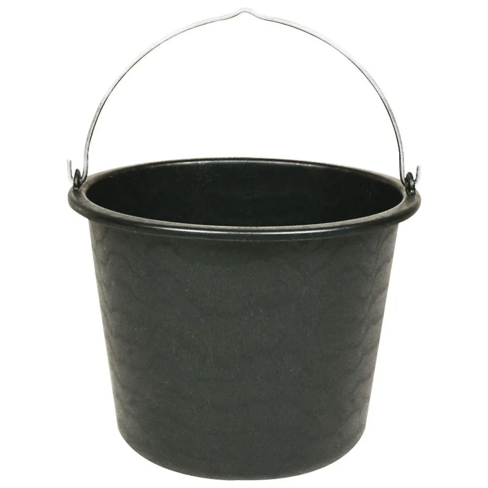 Baueimer 20L schwarz Knopfbügel, L-Skala Produktbild img1 L
