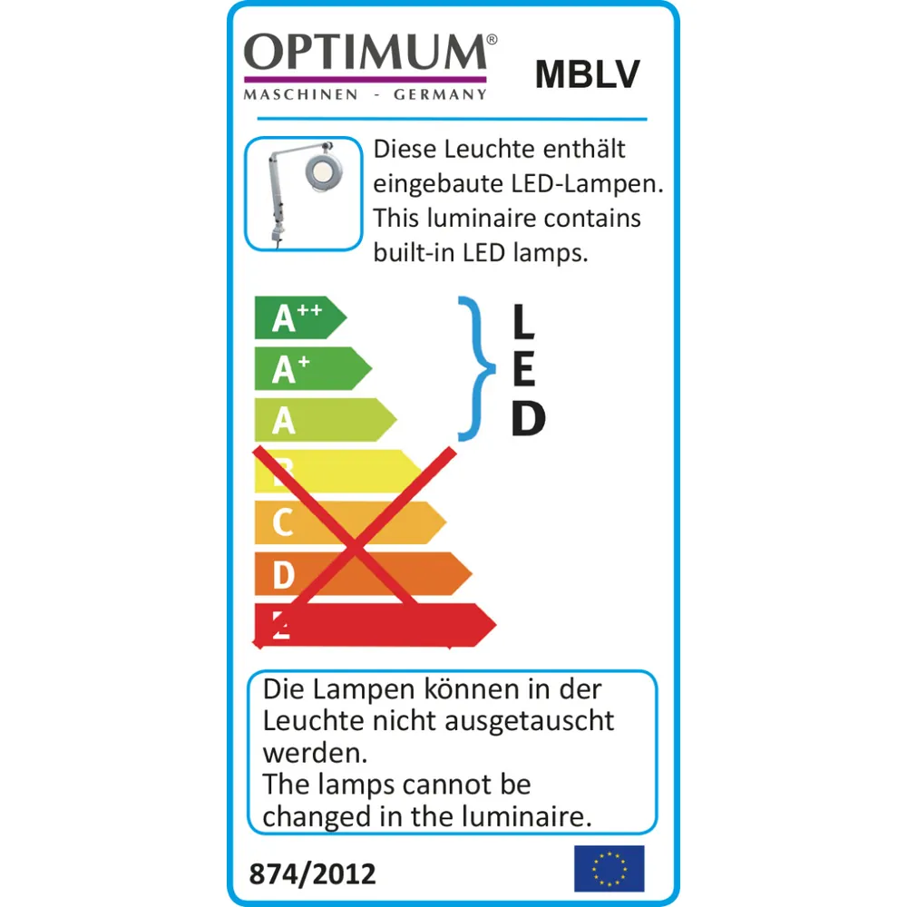 OPTIMUM MBLV - LED Vergrößerungsleuchte AC230V Produktbild img2 L