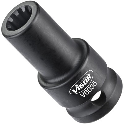 Produktbild von VIGOR® - Steckschlüsseleinsatz ∙ V6635 ∙ Vierkant 12,5mm (1/2") ∙ Rillenprofil 