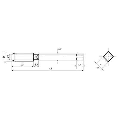 Produktbild von VÖLKEL - Handgewindebohrer 3-teilig Satz HSS-G, DIN 352, M1,2