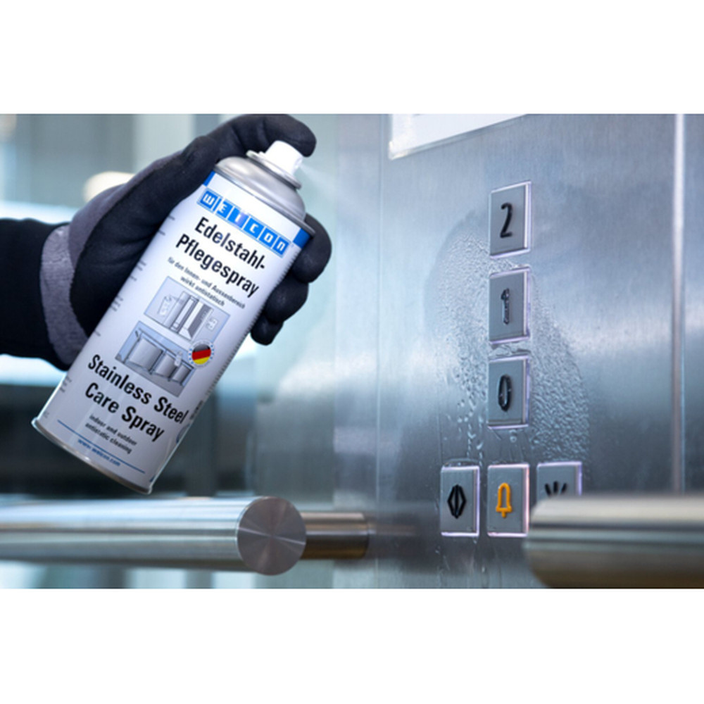 WEICON Edelstahlpflege-Spray | Reinigungs-, Schutz- und Pflegeöl für Edelstahl | 400 ml Produktbild img3 L