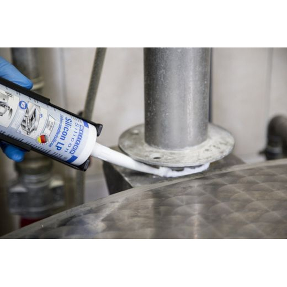 WEICON Silicon LP | dauerelastischer Dichtstoff für den Trinkwasser- und Lebensmittelbereich | 310 ml | weiß Produktbild img1 L