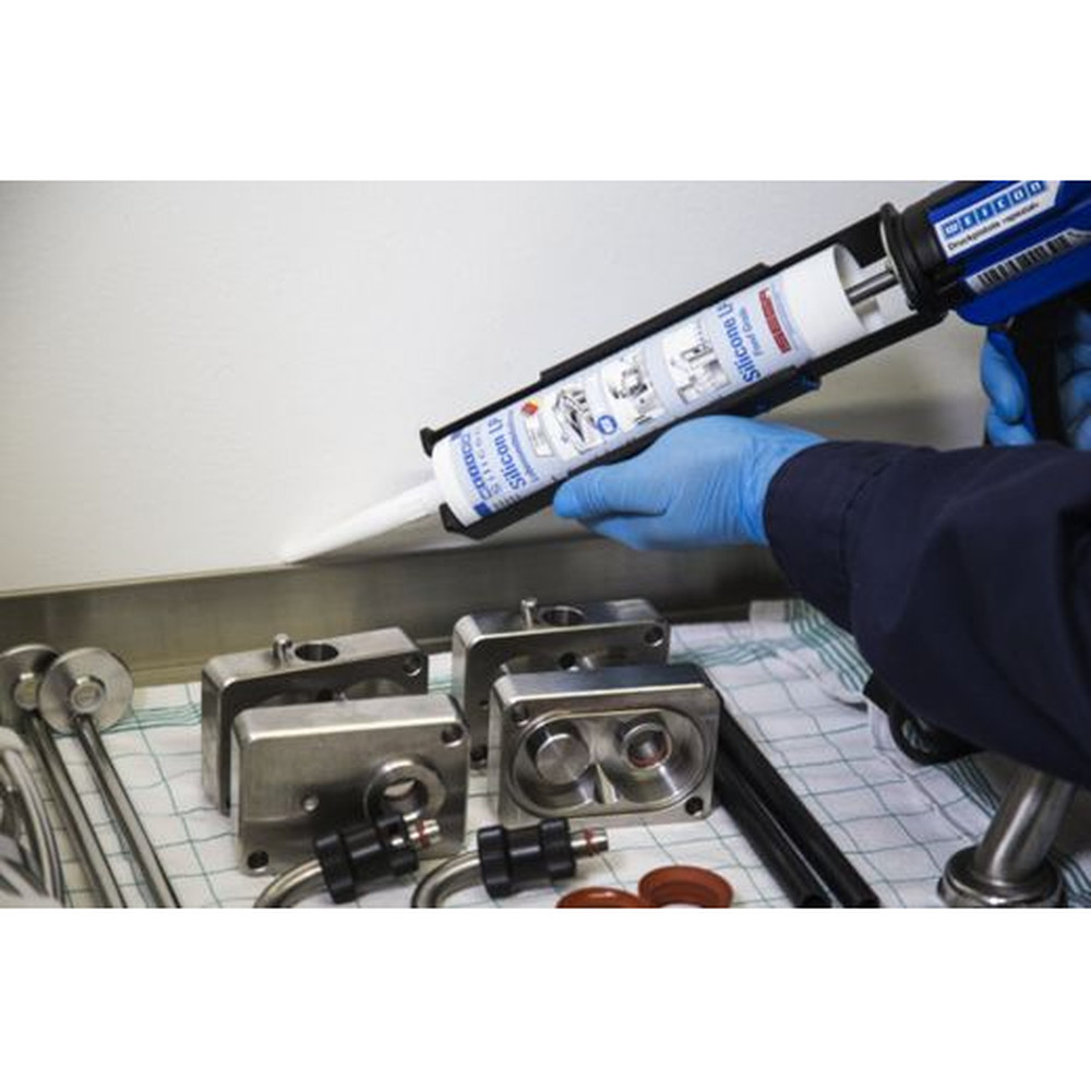 WEICON Silicon LP | dauerelastischer Dichtstoff für den Trinkwasser- und Lebensmittelbereich | 310 ml | weiß Produktbild img2 L