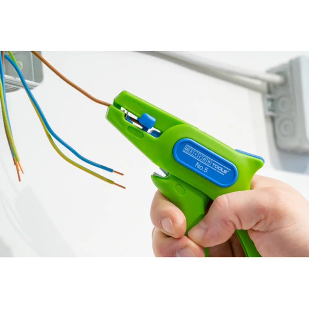 WEICON Abisolierzange No. 5 Green Line | für alle gängigen flexiblen und massiven Leiter, Arbeitsbereich 0,2 – 6,0 mm² | 1 Stück Produktbild img10 L