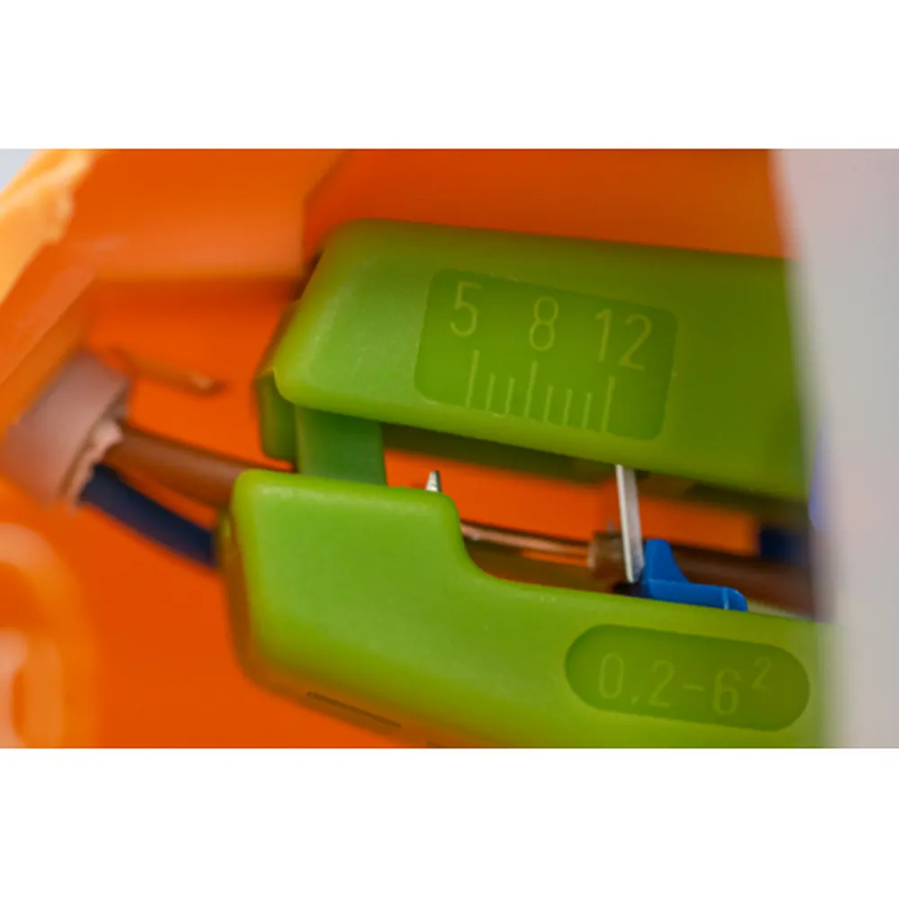 WEICON Abisolierzange No. 5 Green Line | für alle gängigen flexiblen und massiven Leiter, Arbeitsbereich 0,2 – 6,0 mm² | 1 Stück Produktbild img13 L