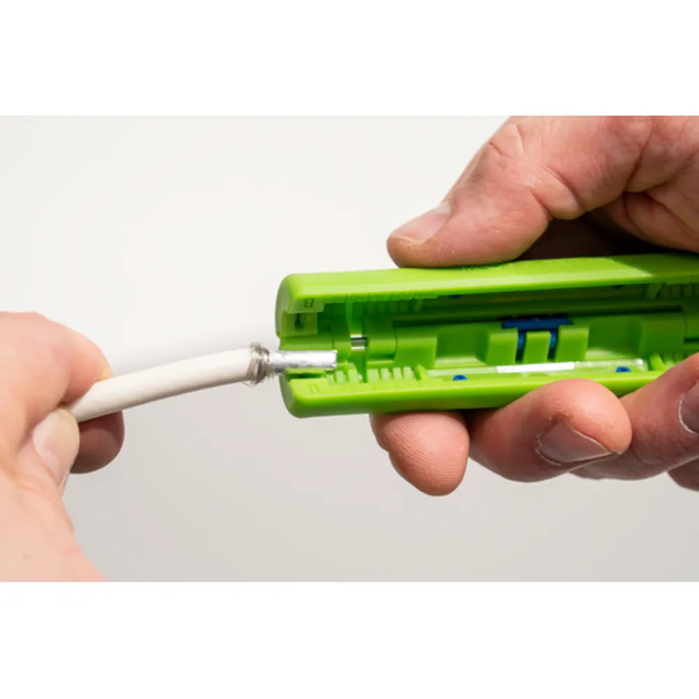 WEICON Coax-Stripper No. 2 Green Line | zum Entmanteln und Abisolieren von Koaxialkabel, Arbeitsbereich 4,8 - 7,5 mm Ø | 1 Stück Produktbild img6 L
