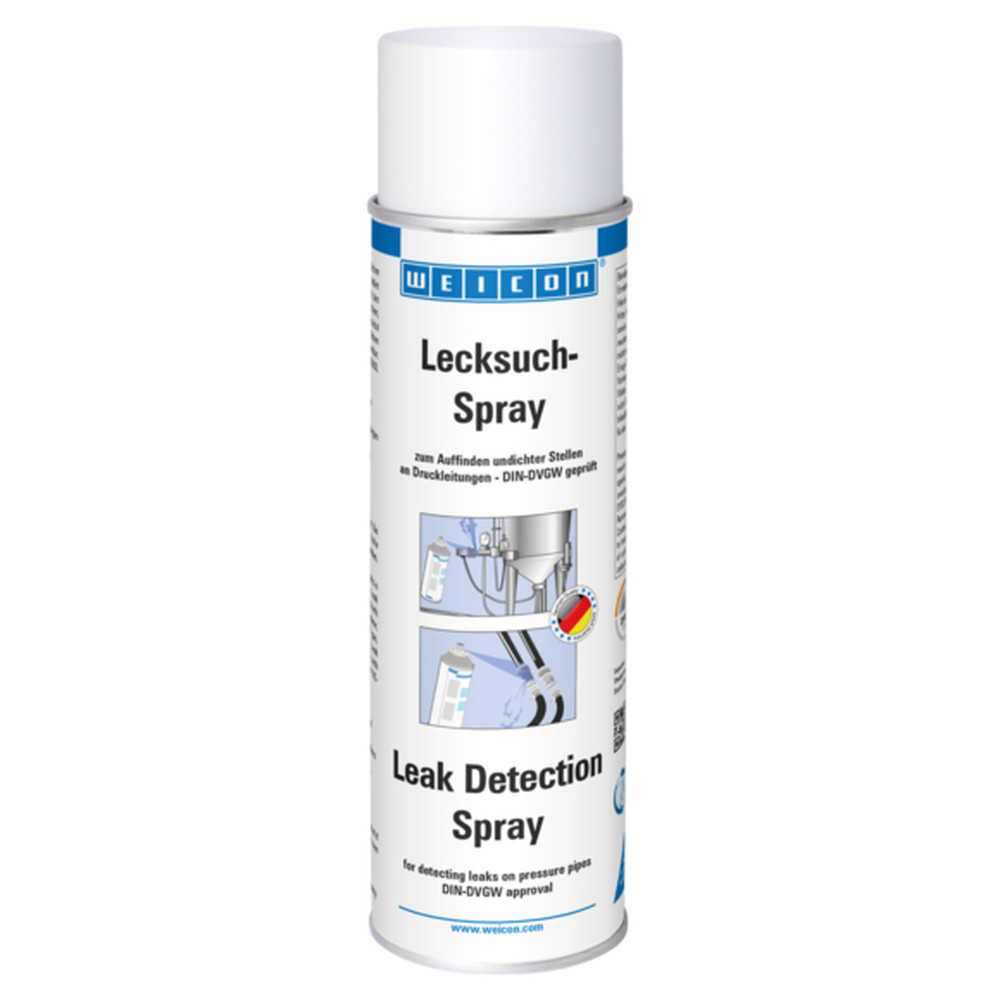 WEICON Lecksuch-Spray | Risse und Undichtigkeiten an Druckleitungen auffinden | 400 ml | weiß, milchig Produktbild img1 L