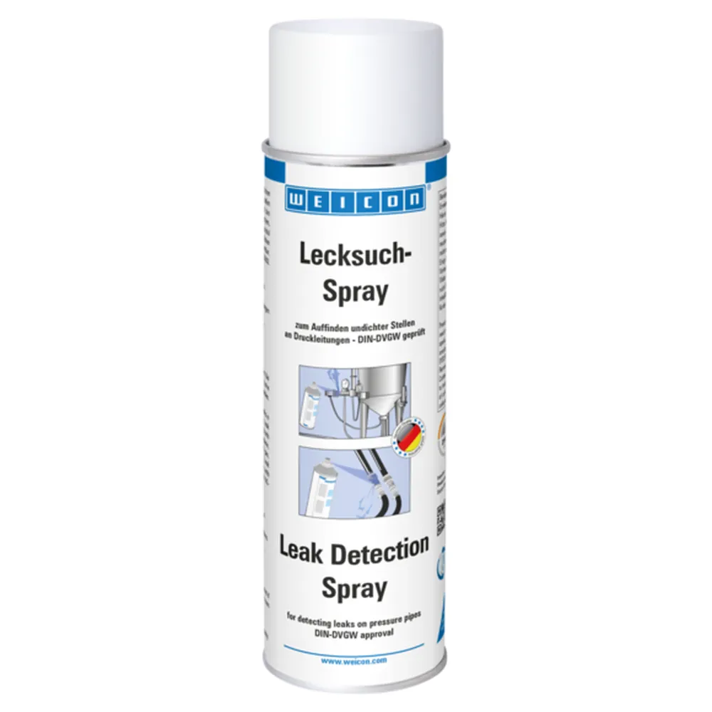 WEICON Lecksuch-Spray | Risse und Undichtigkeiten an Druckleitungen auffinden | 400 ml | weiß, milchig Produktbild img1 L