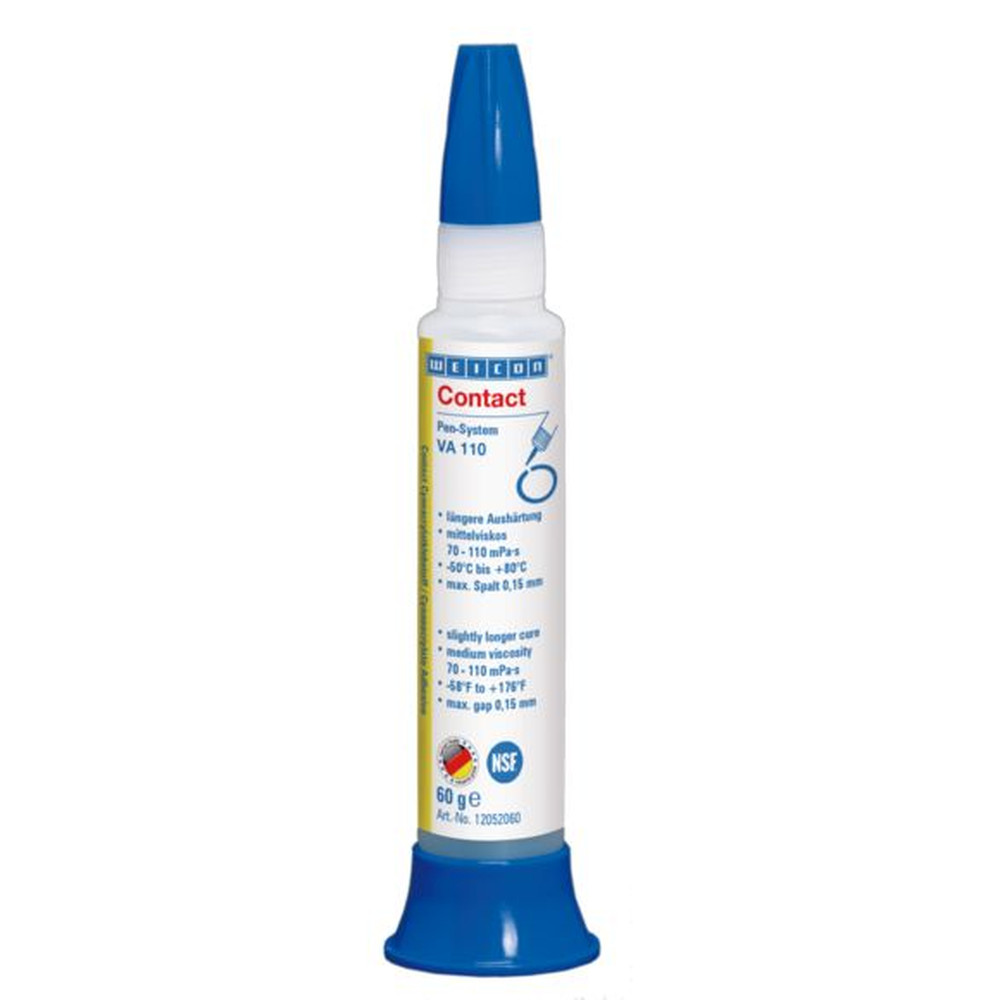 WEICON VA 110 Cyanacrylat-Klebstoff | Sekundenkleber für den Lebensmittel- und Trinkwasserbereich Produktbild img1 L