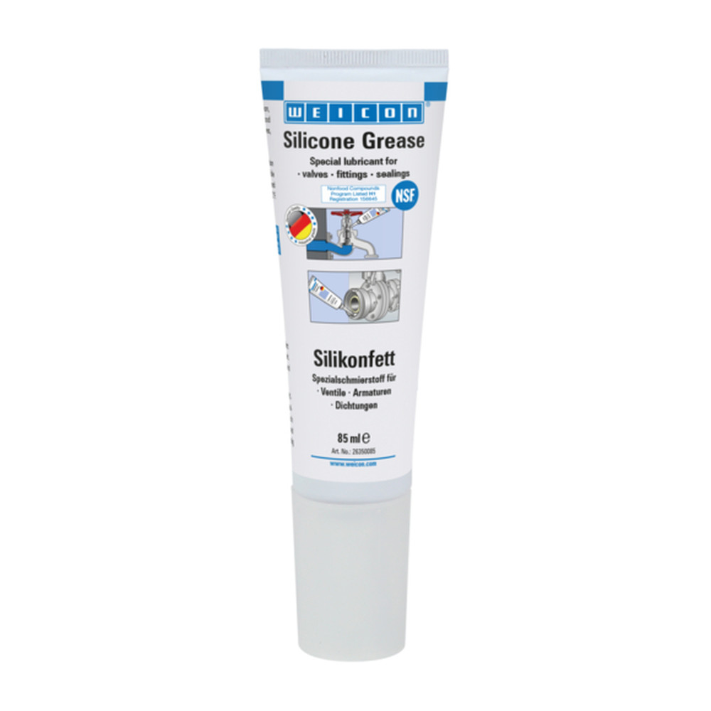 WEICON® Silikonfett | lebensmittelechtes Schmierfett | 85 g | farblos, transluzent Produktbild img1 L