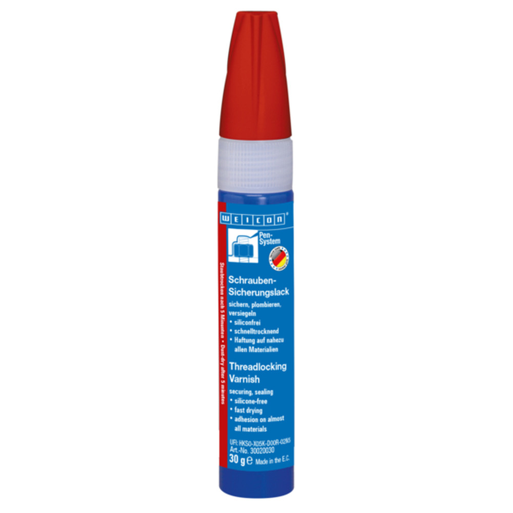 WEICON® Schraubensicherungslack | Plombierlack | 30 g | rot (RAL 3000) Produktbild img1 L