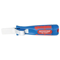 WEICON Kabelmesser No. 4-28 H | mit 2K-Griff inkl. Hakenklinge und Schutzkappe, Arbeitsbereich 4 - 28 mm Ø | 1 Stück Produktbild