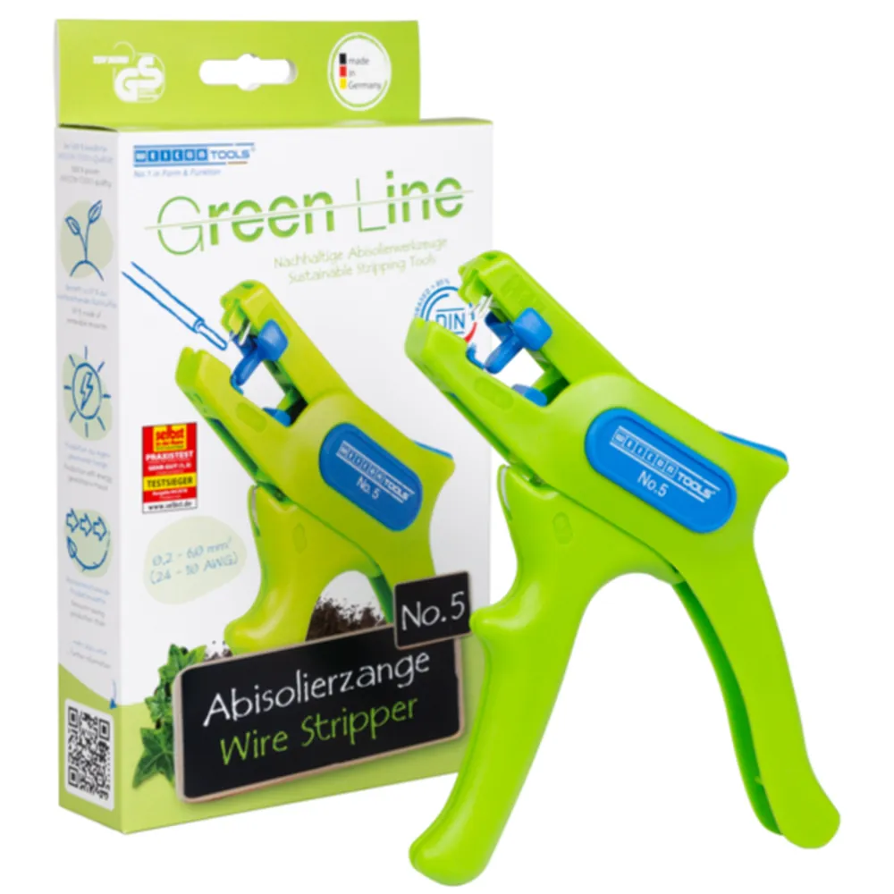 WEICON Abisolierzange No. 5 Green Line | für alle gängigen flexiblen und massiven Leiter, Arbeitsbereich 0,2 – 6,0 mm² | 1 Stück Produktbild img7 L