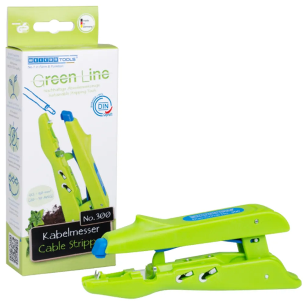 WEICON Duo-Crimp No. 300 Green Line | zum Abisolieren und Crimpen, Arbeitsbereich 0,5 mm² - 6,0 mm² | 1 Stück Produktbild img2 L