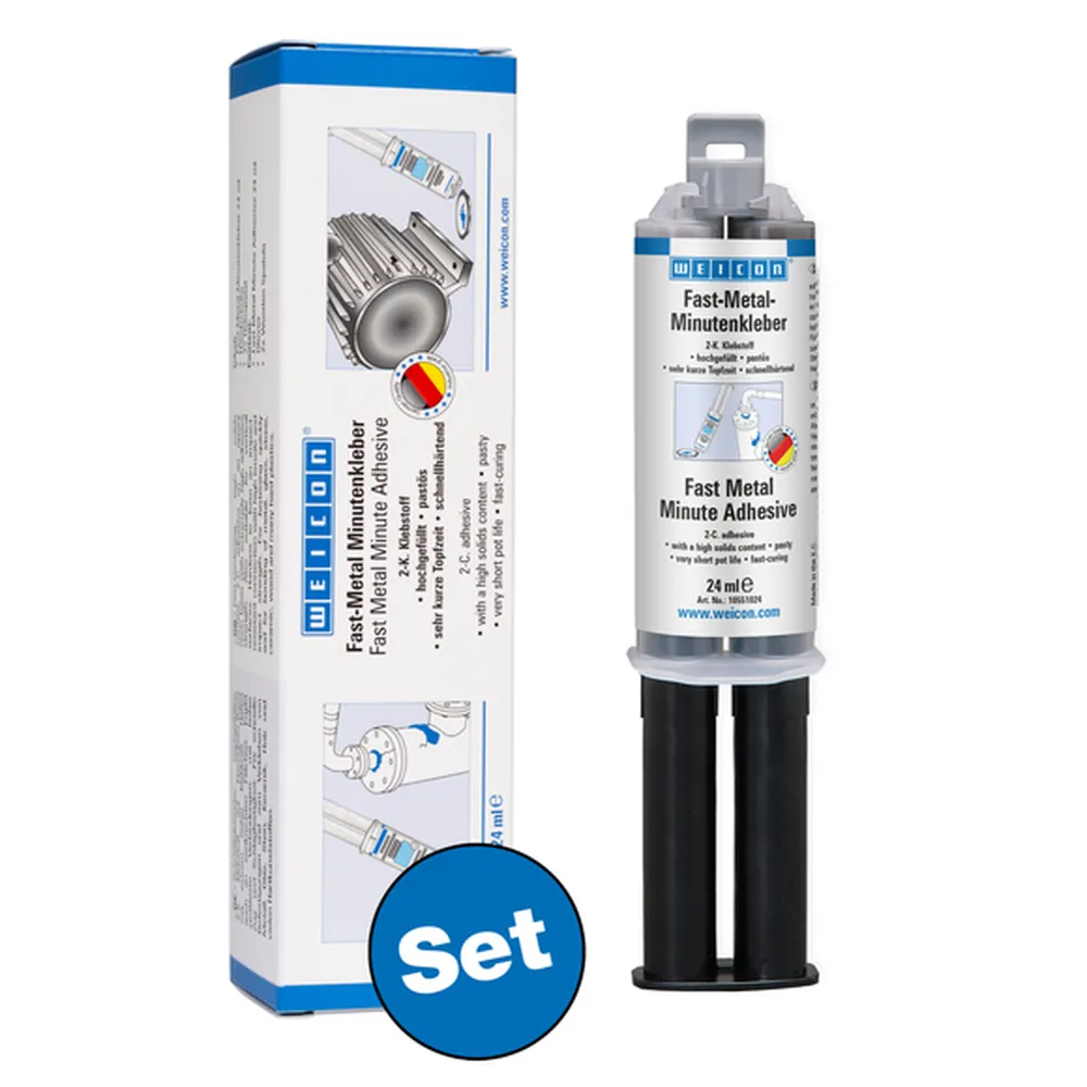 WEICON Fast-Metal Minutenkleber | Flüssigmetall Epoxidharzklebstoff | grau Produktbild img1 L