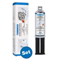 WEICON Fast-Metal Minutenkleber | Flüssigmetall Epoxidharzklebstoff | grau Produktbild