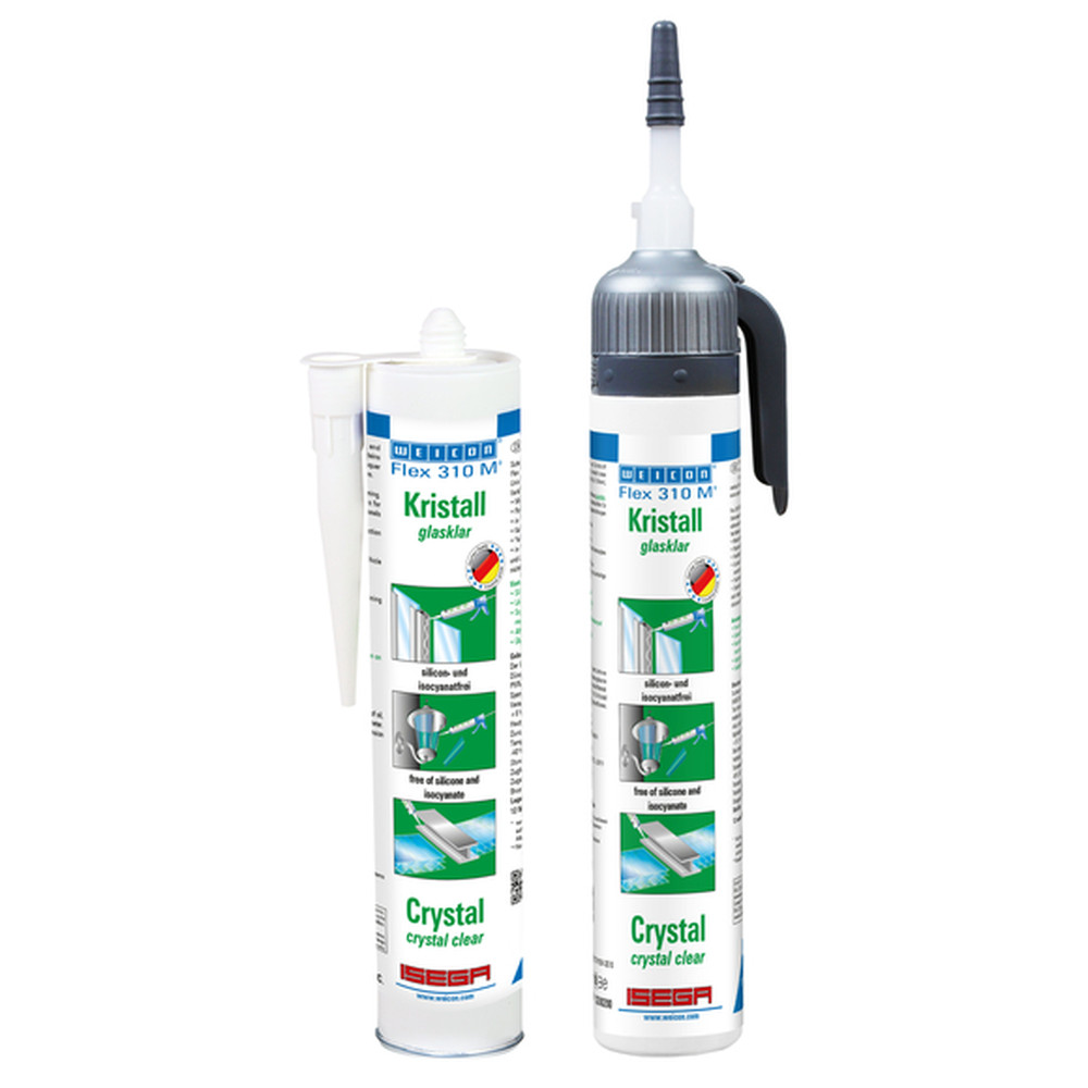 WEICON Flex 310 M® Kristall | elastischer Klebstoff auf MS-Polymer-Basis im Presspack für ermüdungsfreies Arbeiten | 200 ml | transparent Produktbild img2 L