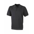 Produktbild von James & Nicholson - Herren Poloshirt Elastic JN569, schwarz/weiß, Größe XXL
