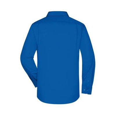 Herren Langarm Business Hemd JN642, königs-blau, Größe L