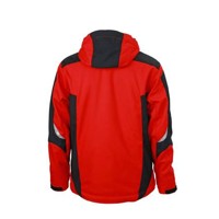 Produktbild von James & Nicholson - Workwear Winter Softshell Jacke JN824, rot/schwarz, Größe 4