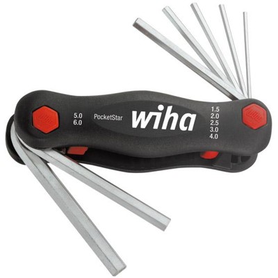 Produktbild von Wiha® - Winkelschraubendreher 351 PK7 im Klapphalter PocketStar, 7-teilig 1,5-6