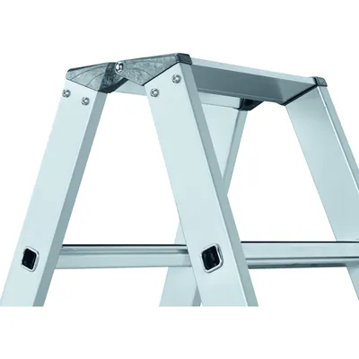 Produktbild von ZARGES - Stehleiter 2 x 14 Stufen, Aluminium, beidseitig begehbar, H 3950mm, B 