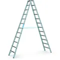 Produktbild von ZARGES - Stehleiter 2 x 14 Stufen, Aluminium, beidseitig begehbar, H 3950mm, B 
