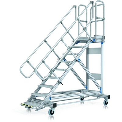 Produktbild von ZARGES - Treppe 9 Stufen, 45°, Stufenbreite 800mm, beidseitiger Handlauf