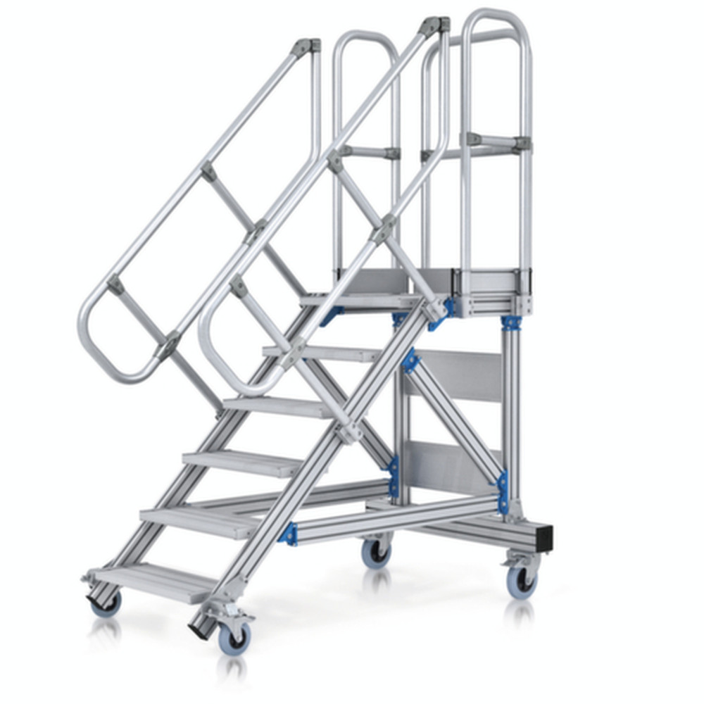 ZARGES LM-Plattformtreppe, fahrbar Z600, Neigung 45°, Breite 800mm Produktbild img1 L