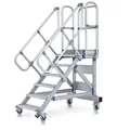 ZARGES LM-Plattformtreppe, fahrbar Z600, Neigung 45°, Breite 800mm Produktbild