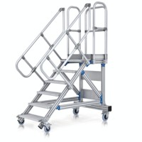 Produktbild von ZARGES - Treppe 15 Stufen, 60°, Stufenbreite 1000mm, beidseitiger Handlauf