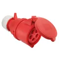 Produktbild von as® Schwabe - CEE-Kupplung 400V/16A, rot mit selbstschliessendem Klappdeckel,m.