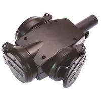 as Schwabe 3-fach-VollgummiVerteiler-Steckdose, schwarz, IP44 m. Öse z.Aufhängen, max. 2,5mm², 230V/16A Produktbild