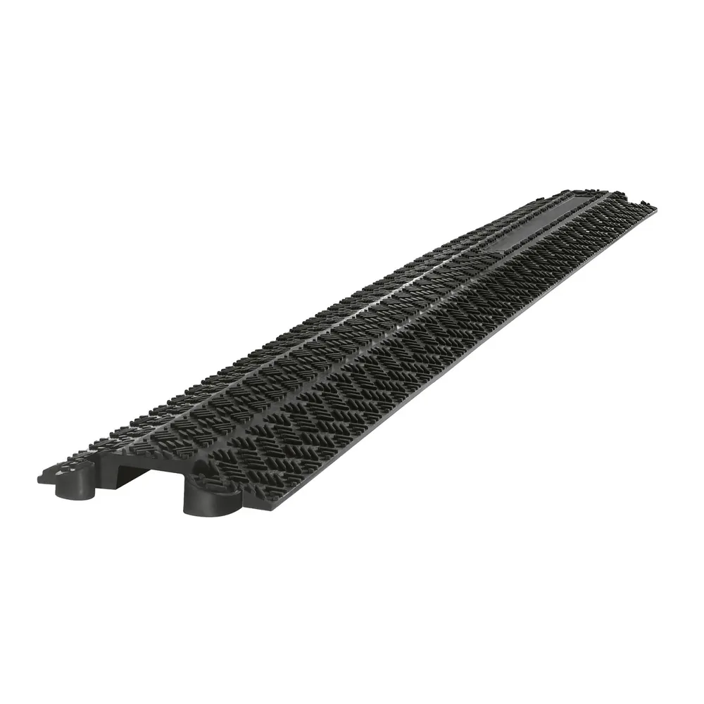 as Schwabe Kabelbrücke 1K gerade 1 Kanal Vollgummi, schwarzB elastbarkeit bis 200kg LxBxH: 1000 x 130 x 20 mm Produktbild img1 L