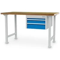bedrunkahirth Reihenwerkbank Breite 2000 mm, R18-24, Hängeschubladenblock, 3 x Schublade, Maße in mm (B x T x H): 2000 x 750 x 859 Produktbild