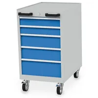 bedrunkahirth Mobiler Schubladenschrank Tiefe 736 mm, R 18-24, 5 x Schublade, Maße in mm (B x T x H): 555 x 736 x 990 Produktbild
