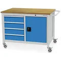 bedrunkahirth Mobile Werkbank Tiefe 736 mm, R 18-24, 4 x Schublade, 1 x Flügeltüre mit 1 x Fachboden, Maße in mm (B x T x H): 1250 x 750 x 935 Produktbild