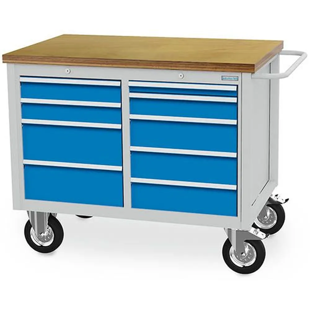 bedrunkahirth Mobile Kastenwerkbank Tiefe 736, R 18-24, 9 x Schublade, Maße in mm (B x T x H): 1250 x 750 x 995 Produktbild img1 L