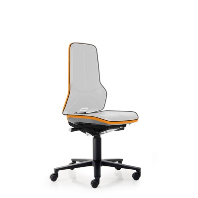 Produktbild von bimos - Basis-Stuhl NEON mit Synchrontechnik und Rollen, orange