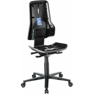 Produktbild von bimos - Basisstuhl ESD NEON 2 mit Rollen, Permanentkontakt, grau